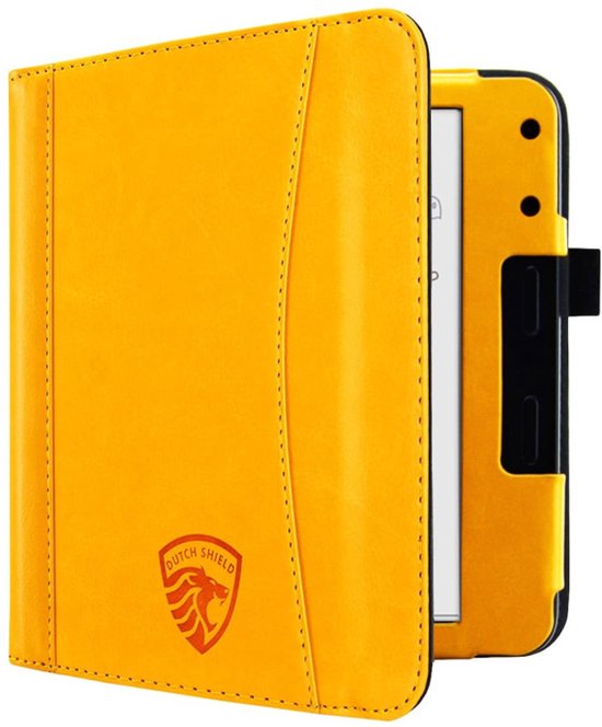 Hoesje Geschikt voor Kobo Libra Colour Sleepcover Luxe Hoes Cognac Light - ereader hoesje - cover van Light