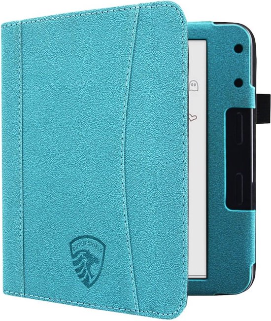 Hoesje Geschikt voor Kobo Libra Colour Sleepcover Luxe Hoes Petroleum Blauw - ereader hoesje - cover van Hoesje 