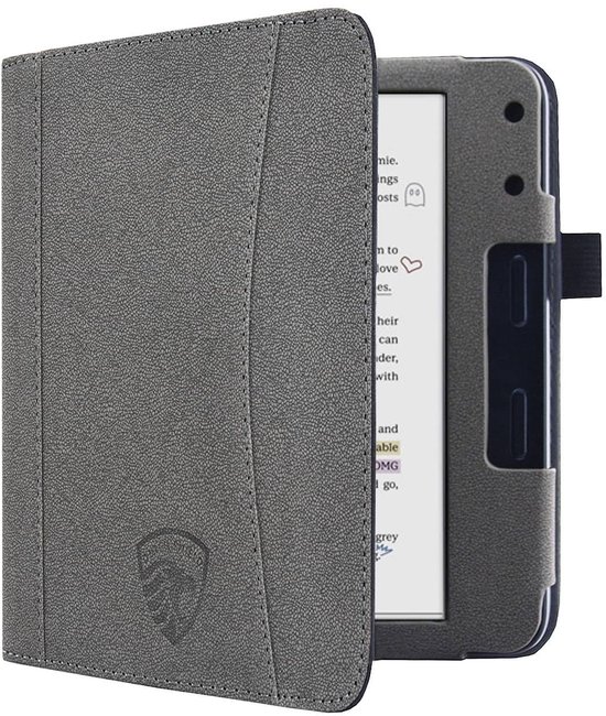 Hoesje Geschikt voor Kobo Libra Colour Sleepcover Luxe Hoes Petroleum Grijs - ereader hoesje - cover
