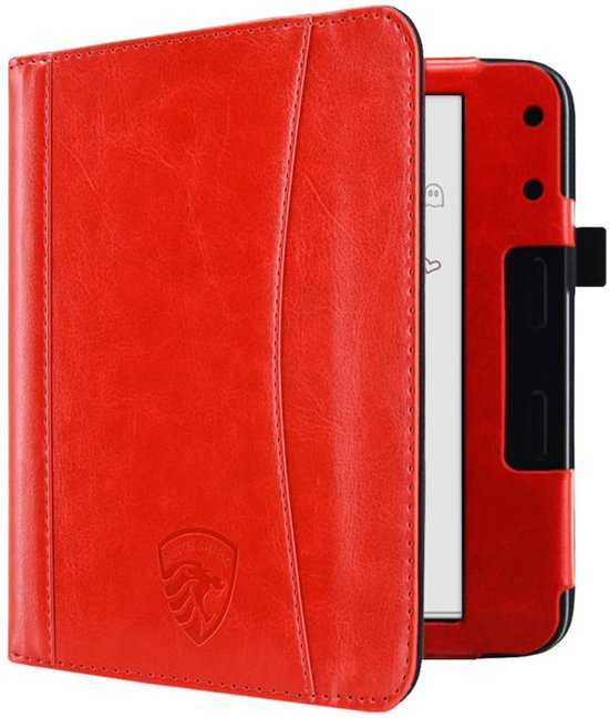 Hoesje Geschikt voor Kobo Libra Colour Sleepcover Luxe Hoes Rood - ereader hoesje - cover van Desire2Cover