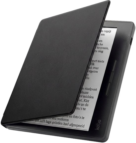 Hoesje Geschikt voor Kobo Libra H2O Hoes Book Case - Hoes Geschikt voor Kobo Libra H2O Hoesje Book Cover - Zwart