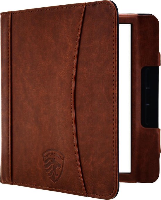 Hoesje Geschikt voor Kobo Libra H2O Sleepcover Luxe Hoes Cognac Bruin - ereader hoesje - cover van Merkloos