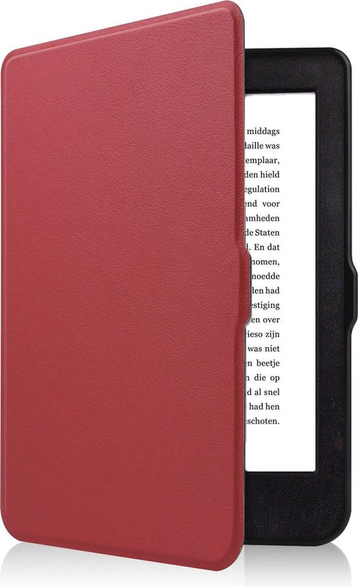 Hoesje Geschikt voor Kobo Nia Hoes Bescherm Hoesje Case Sleep Cover - Hoes Geschikt voor Kobo Nia Hoesje - Donderrood van Hoesje 