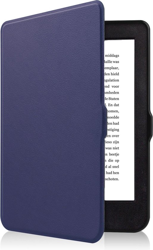 Hoesje Geschikt voor Kobo Nia Hoes Bescherm Hoesje Case Sleep Cover - Hoes Geschikt voor Kobo Nia Hoesje - Donkerblauw van Hoesje 