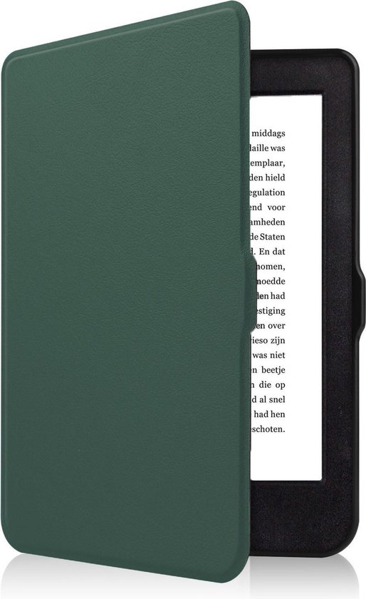 Hoesje Geschikt voor Kobo Nia Hoes Bescherm Hoesje Case Sleep Cover - Hoes Geschikt voor Kobo Nia Hoesje - Donkergroen van ISAKEN