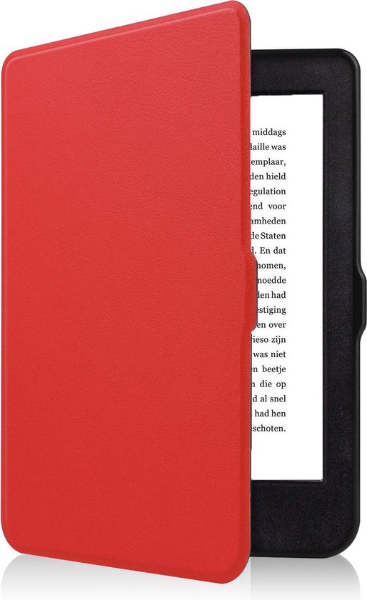 Hoesje Geschikt voor Kobo Nia Hoes Bescherm Hoesje Case Sleep Cover - Hoes Geschikt voor Kobo Nia Hoesje - Rood van Hoesje 