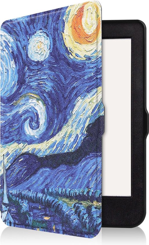 Hoesje Geschikt voor Kobo Nia Hoes Bescherm Hoesje Case Sleep Cover - Hoes Geschikt voor Kobo Nia Hoesje - Sterrenhemel van MMOBIEL