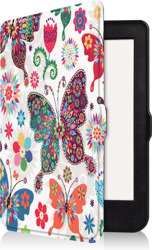 Hoesje Geschikt voor Kobo Nia Hoes Bescherm Hoesje Case Sleep Cover - Hoes Geschikt voor Kobo Nia Hoesje - Vlinders van MMOBIEL