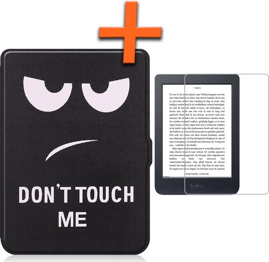 Hoesje Geschikt voor Kobo Nia Hoes Book Case - Hoes Geschikt voor Kobo Nia Hoesje Book Cover Met Screenprotector - Don't Touch Me van Hoesje 