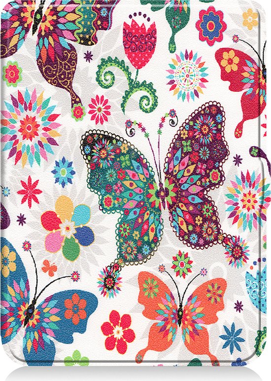 Hoesje Geschikt voor Kobo Nia Hoes Book Case - Hoes Geschikt voor Kobo Nia Hoesje Book Cover - Vlinders van Hoesje 