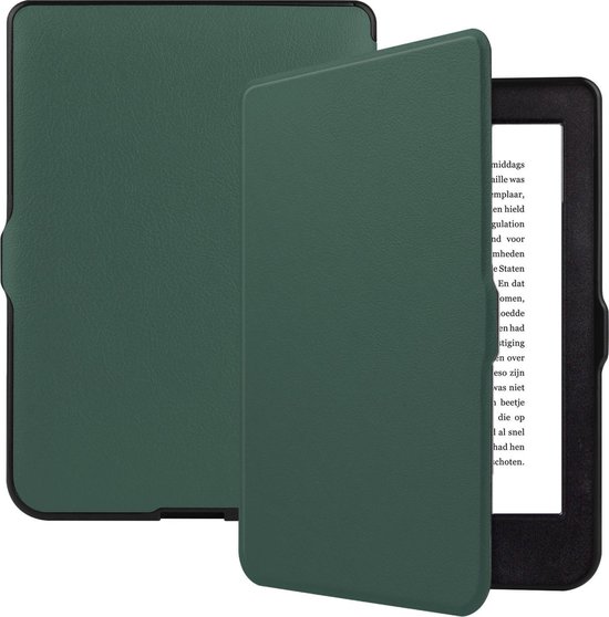 Hoesje Geschikt voor Kobo Nia Hoesje Luxe Bescherm Case - Hoes Geschikt voor Kobo Nia Hoes Book Cover - Donkergroen van Hoesje 
