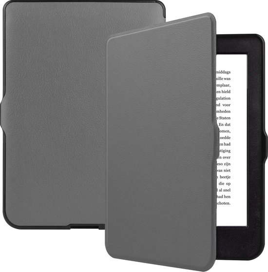 Hoesje Geschikt voor Kobo Nia Hoesje Luxe Bescherm Case - Hoes Geschikt voor Kobo Nia Hoes Book Cover - Grijs van Hoesje 