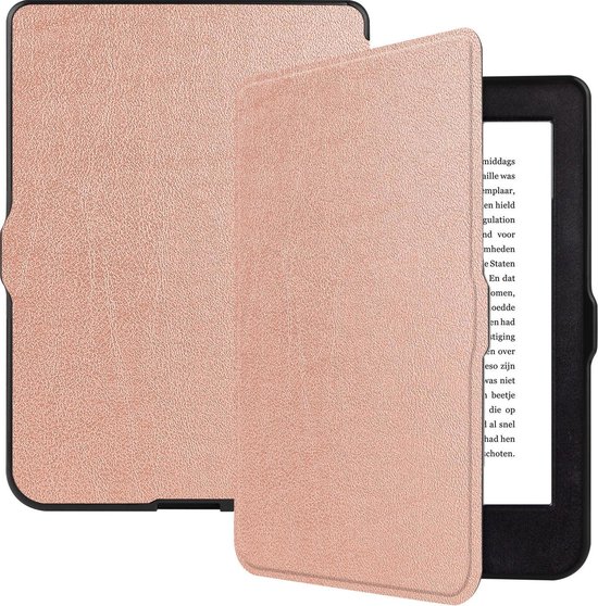Hoesje Geschikt voor Kobo Nia Hoesje Luxe Bescherm Case - Hoes Geschikt voor Kobo Nia Hoes Book Cover - Rosé Goud van CaseBoutique