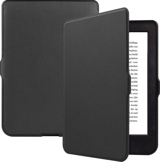 Hoesje Geschikt voor Kobo Nia Hoesje Luxe Bescherm Case - Hoes Geschikt voor Kobo Nia Hoes Book Cover - Zwart van Merkloos