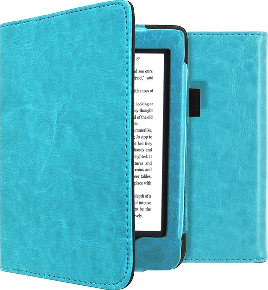 Hoesje geschikt voor Kobo Nia - iMoshion Vegan Leather Bookcase -Lichtblauw van iMoshion