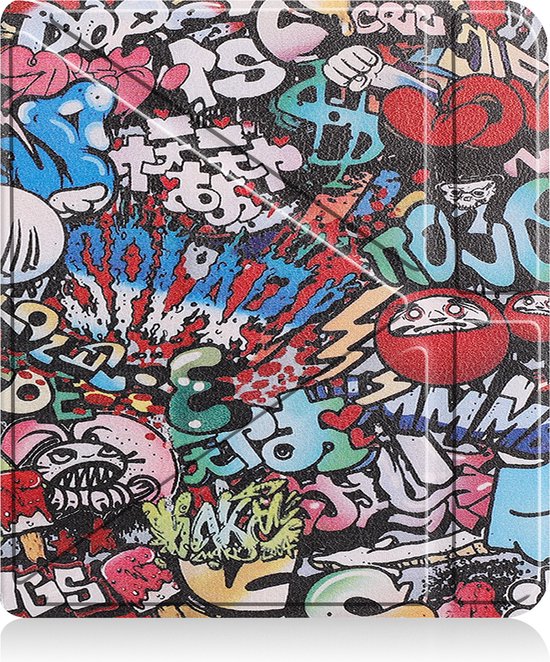 Hoesje Geschikt voor Kobo Sage Hoes Book Case Trifold - Hoes Geschikt voor Kobo Sage Hoesje Book Cover - Graffity van Hoesje 