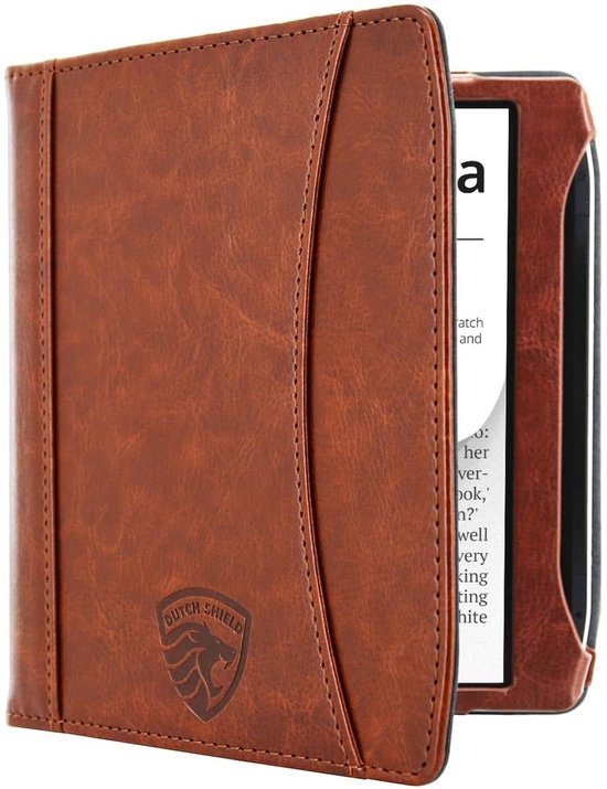 Hoesje Geschikt voor Pocketbook Era Color Luxe Hoes Beschermhoes Cover Cognac Bruin van Merkloos
