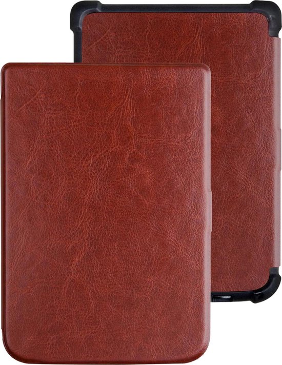 Hoesje Geschikt voor Pocketbook Touch HD 3 Hoes Bescherm Hoesje Case Sleep Cover - Hoes Geschikt voor Pocketbook Touch HD 3 Hoesje - Bruin van Hoesje 