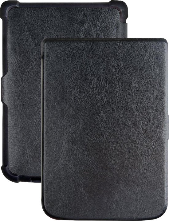 Hoesje Geschikt voor Pocketbook Touch HD 3 Hoesje Luxe Bescherm Case - Hoes Geschikt voor Pocketbook Touch HD 3 Hoes Book Cover - Zwart van Hoesje 