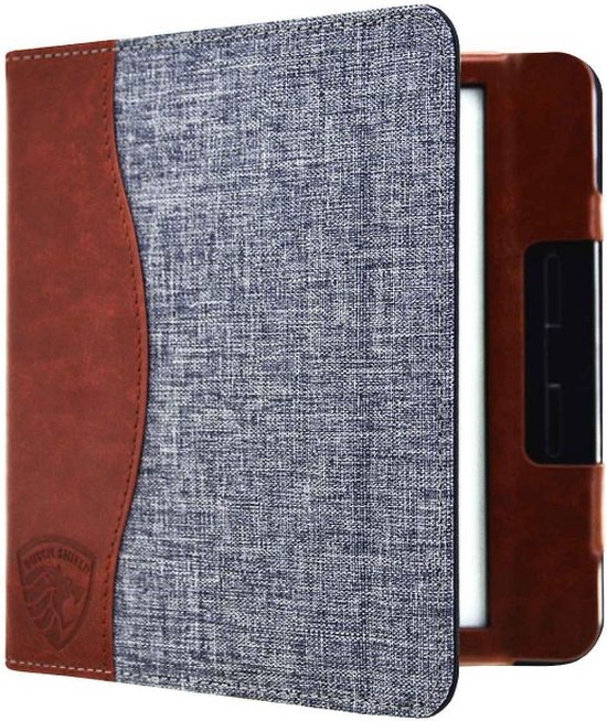 Hoesje Geschikt voor Tolino Vision 6 Sleepcover Jeans Style Hoes Grijs van Celly