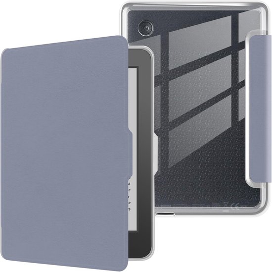 Hoesje voor 6 inch E-reader - Ultra heldere zachte flexibele transparante TPU achterkant met automatische slaap/waak functie van Merkloos