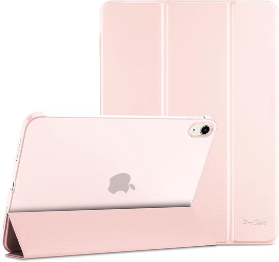 Hoesje voor iPad 10e en 11e generatie - Slanke Smart Cover met Doorshijnende Harde Achterkant en Auto Wake/Sleep - Lichtroze van Merkloos