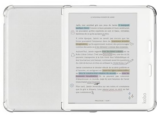 Hoesje voor Kobo Libra 2 en Libra Colour - 7 inch E-reader Cover met Versterkte Hoeken van Merkloos