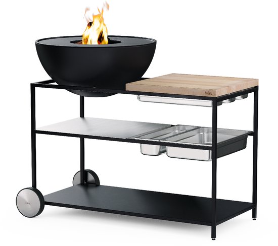 Höfats - Fire Kitchen Buitenkeuken met Bowl 70 Vuurschaal - Staal - Zwart van Höfats