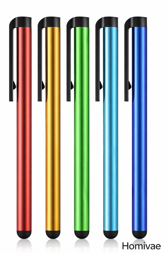 Homivae - Touchscreen Pennen - 5 stuks Stylus Pen - Tablet Pen - Smartphone Pen - Laptop Pen - Diverse kleuren van Merkloos