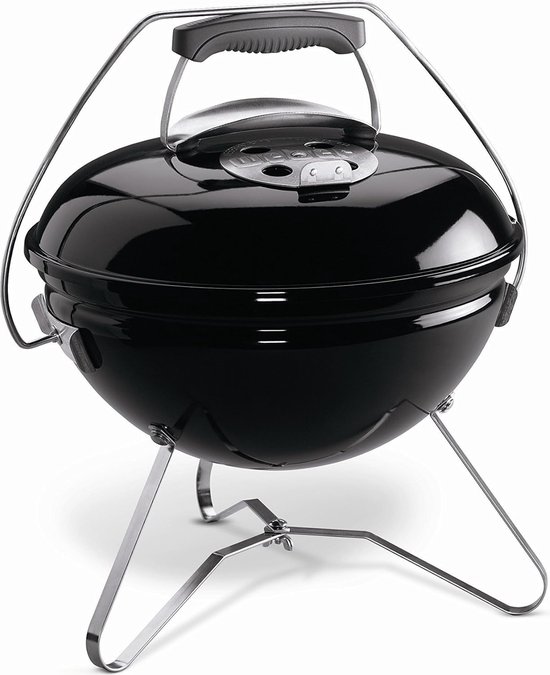 Houtskoolbarbecue, 37 Centimeter | Draagbare Barbecue met Tuck-N-Carry Deksel En Poten Van Verguld Staal | Uitklapbare Outdoor BBQ - Zwart van Weber
