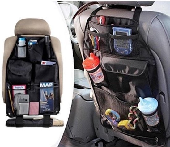 IBBO Shop - Autostoel Organiser / Car Organiser - Opbergvakken voor bij uw stoel - Uw auto was nog nooit zo netjes geordend! - Zwart - 2 stuks van IBBO