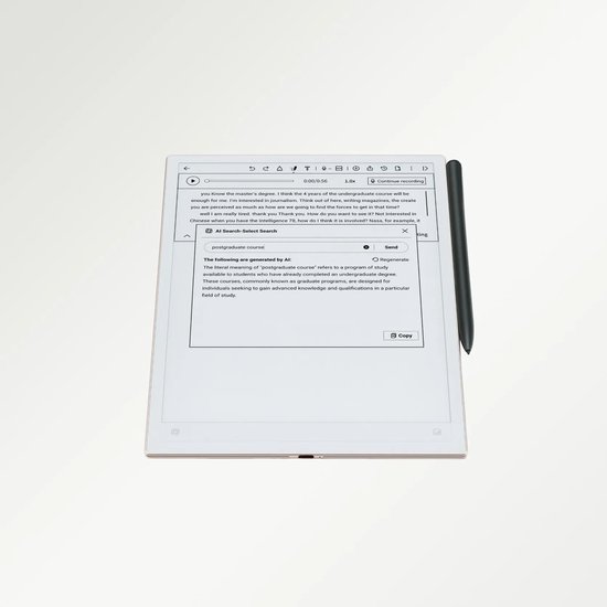 iFLYTEK - AINOTE 2 - Smart E ink Tablet 10.65" - Ultradun Digitaal Notitieboek voor Professionals - AI Transcriptie - Vertaling & Vergaderingsoverzicht - <20 ms Schrijflatentie - 7-Daagse Batterij van Merkloos