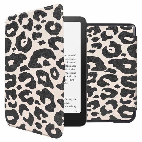 imoshion E-reader Hoesje - Geschikt voor Amazon Kindle Colorsoft Signature edition (2024), Amazon Kindle Paperwhite (2024), Amazon Kindle Paperwhite Signature Edition (2024) - Design Sleepcover Bookcase - Leopard van iMoshion