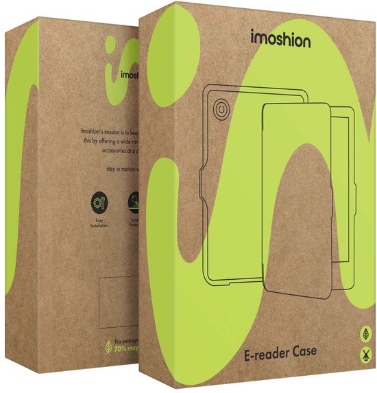 imoshion E-reader Hoesje - Geschikt voor Kobo Aura H2O Edition 2 - Luxe Effen Bookcase - Bruin van iMoshion