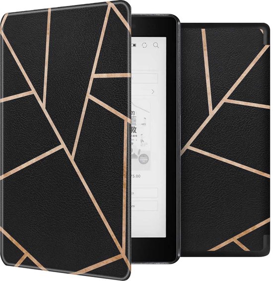 imoshion E-reader Hoesje - Geschikt voor Kobo Aura One - Design Sleepcover Bookcase - Black Graphic van iMoshion