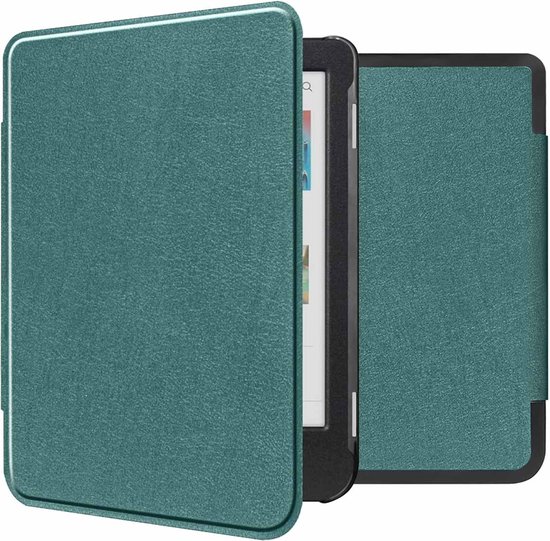 imoshion E-reader Hoesje - Geschikt voor Kobo Clara BW, Kobo Clara Colour - Slim Hard Case Sleepcover Bookcase - Donkergroen van iMoshion