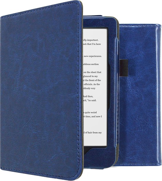 imoshion E-reader Hoesje - Geschikt voor Kobo Clara HD - Vegan Leather Bookcase - Donkerblauw van iMoshion
