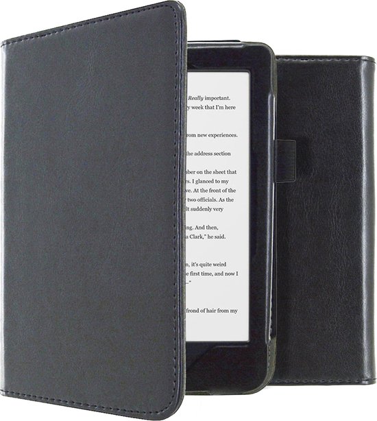 imoshion E-reader Hoesje - Geschikt voor Kobo Clara HD - Vegan Leather Bookcase - Zwart van iMoshion