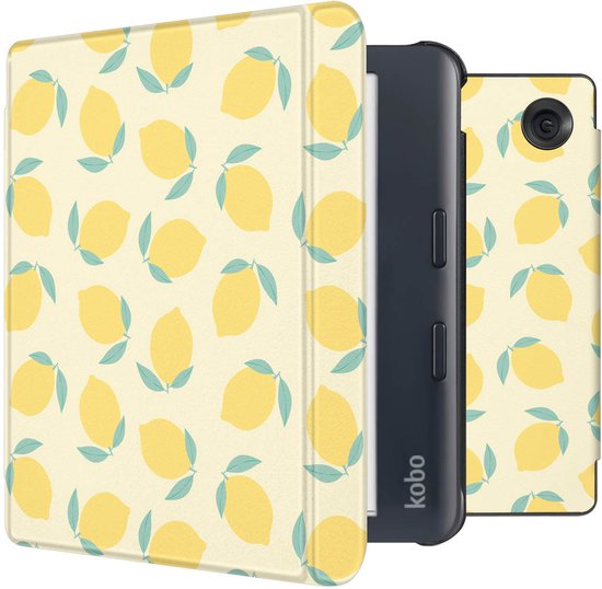 imoshion E-reader Hoesje - Geschikt voor Kobo Libra Colour - Design Slim Hard Case Sleepcover Bookcase met stand - Citrus Dream van iMoshion