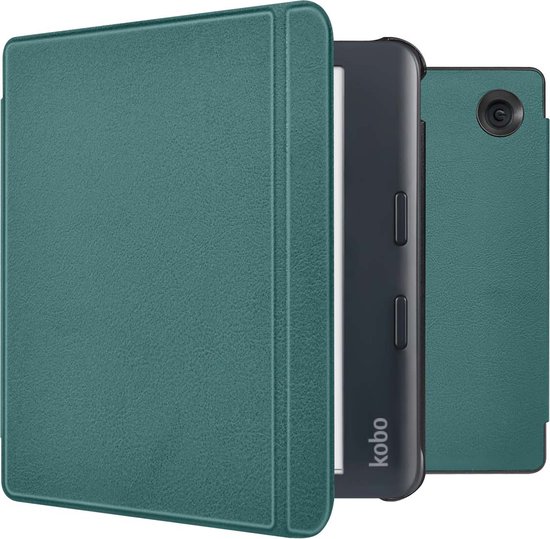imoshion E-reader Hoesje - Geschikt voor Kobo Libra Colour - Slim Hardcase Sleepcover Bookcase met stand - Donkergroen van iMoshion