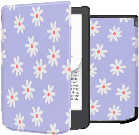 imoshion E-reader Hoesje - Geschikt voor Pocketbook Verse, Pocketbook Verse Lite, Pocketbook Verse Pro, Vivlio Light, Vivlio Light HD - Design Sleepcover Bookcase - Flowers Distance van iMoshion