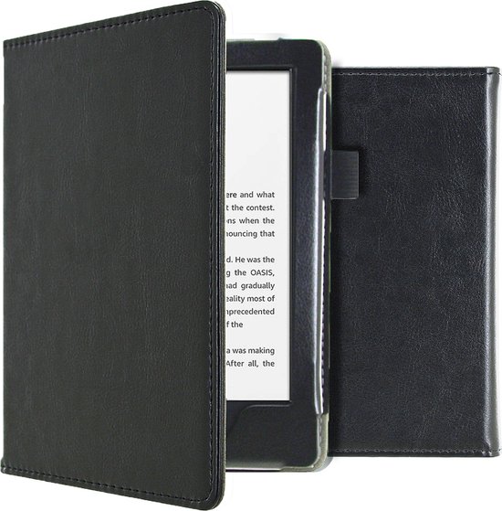 iMoshion Ereader Cover / Hoesje Geschikt voor Amazon Kindle 10 - iMoshion Vegan Leather Bookcase - Zwart van iMoshion