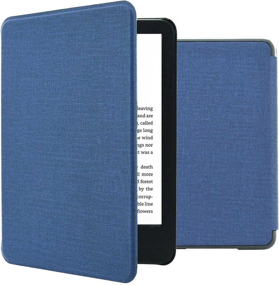 iMoshion Ereader Cover / Hoesje Geschikt voor Amazon Kindle (2022) 11th gen - iMoshion Canvas Sleepcover Bookcase zonder stand - Donkerblauw van iMoshion