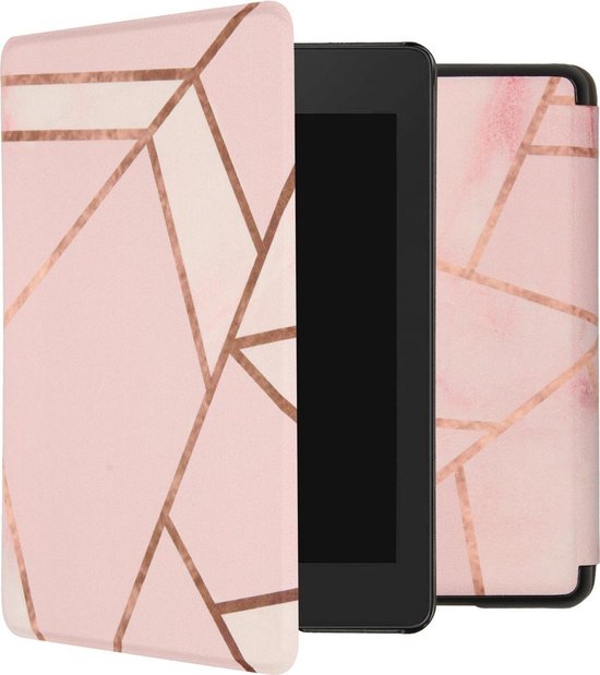 iMoshion Ereader Cover / Hoesje Geschikt voor Amazon Kindle Paperwhite 4 - iMoshion Design Slim Hard Case Bookcase - Roze / Pink Graphic van iMoshion