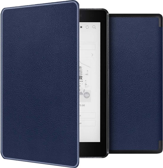 imoshion Ereader Cover / Hoesje Geschikt voor Kobo Aura One - imoshion Slim Hard Case Sleepcover Bookcase zonder stand - Donkerblauw van iMoshion