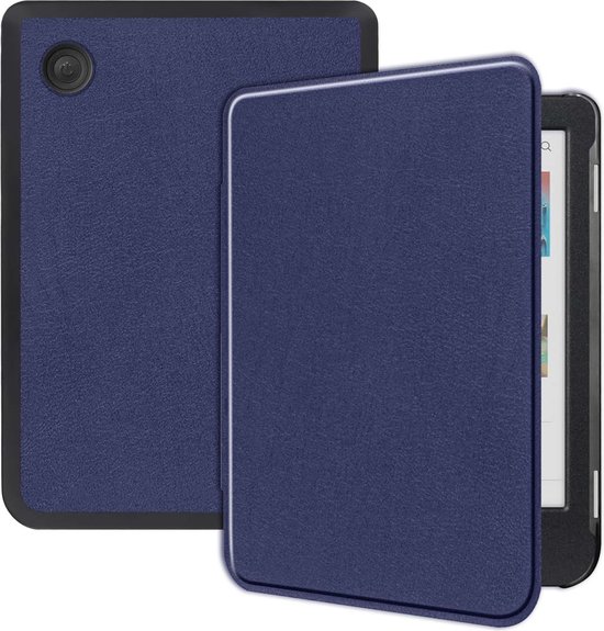 iMoshion Ereader Cover / Hoesje Geschikt voor Kobo Clara BW / Kobo Clara Colour - iMoshion Slim Hard Case Sleepcover Bookcase zonder stand - Donkerblauw van iMoshion