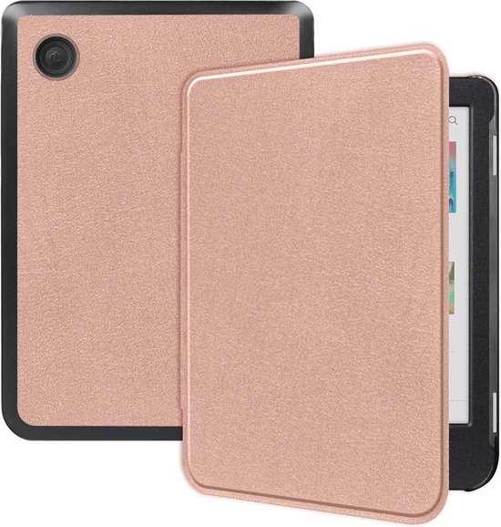 iMoshion Ereader Cover / Hoesje Geschikt voor Kobo Clara BW / Kobo Clara Colour - iMoshion Slim Hard Case Sleepcover Bookcase zonder stand - Rosé goud van iMoshion
