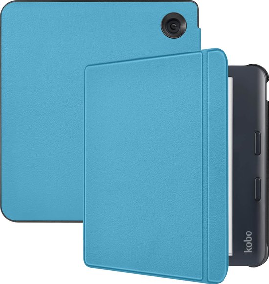 imoshion Ereader Cover / Hoesje Geschikt voor Kobo Libra Colour - imoshion Slim Hardcase Sleepcover Bookcase met stand - Lichtblauw van iMoshion