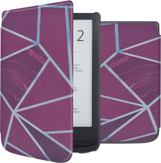 iMoshion Ereader Cover / Hoesje Geschikt voor Pocketbook Basic Lux 4 / Pocketbook HD 3 / Pocketbook Touch Lux 5 / Vivlio Lux 5 - iMoshion Design Sleepcover Bookcase zonder stand - / Bordeaux Graphic van iMoshion