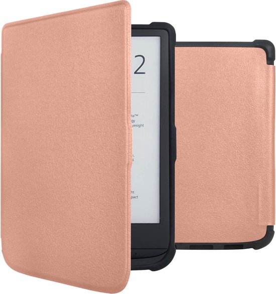 iMoshion Ereader Cover / Hoesje Geschikt voor Pocketbook Basic Lux 4 / Vivlio Lux 5 / Pocketbook Touch Lux 5 / Pocketbook HD 3 - iMoshion Slim Soft Case Sleepcover Bookcase zonder stand - Rosé goud van iMoshion